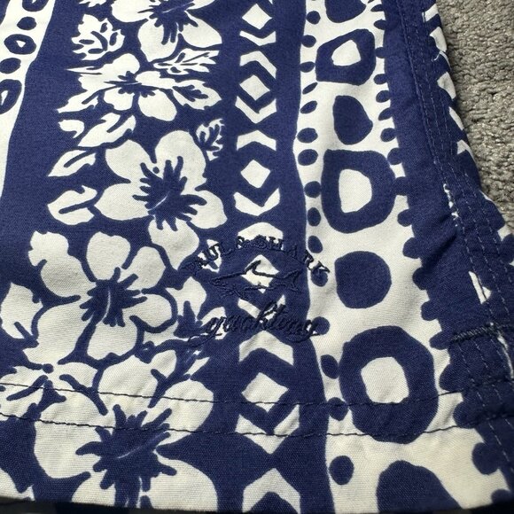 Paul Shark Yachting Nylon Swim Trunks Men L Large Blue Floral Lined Shorts - Picture 4 of 15